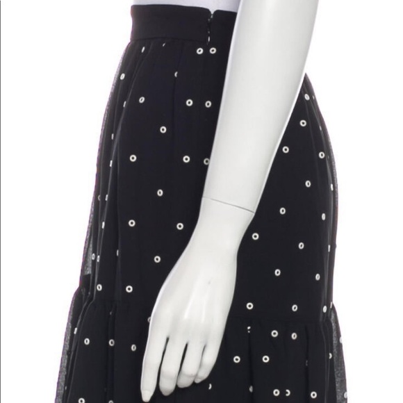 MICHAEL Michael Kors Black Polk Dot Mini Skirt M - Picture 5 of 6